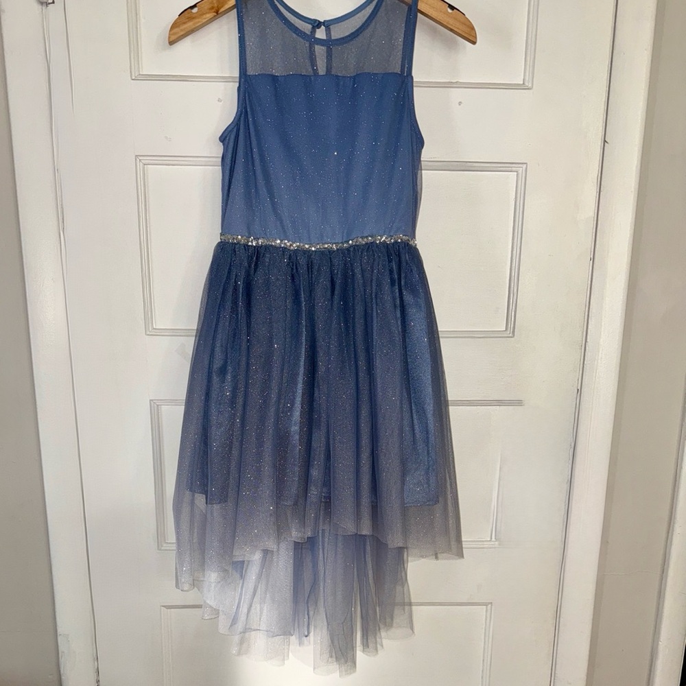 Girls Blue Sparkle Dress